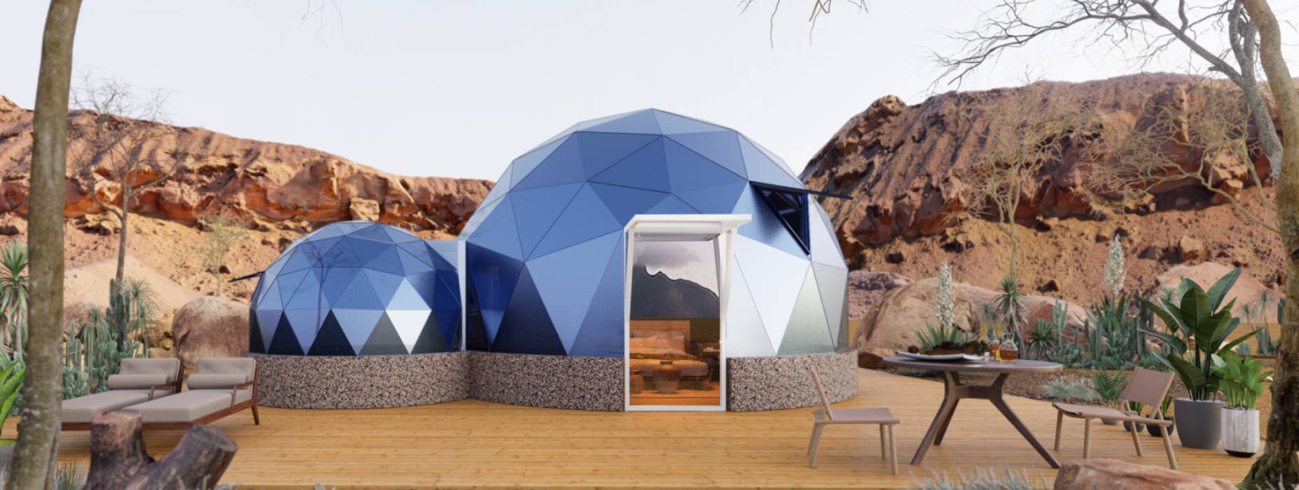 灵山县球形智能光伏玻璃星空房